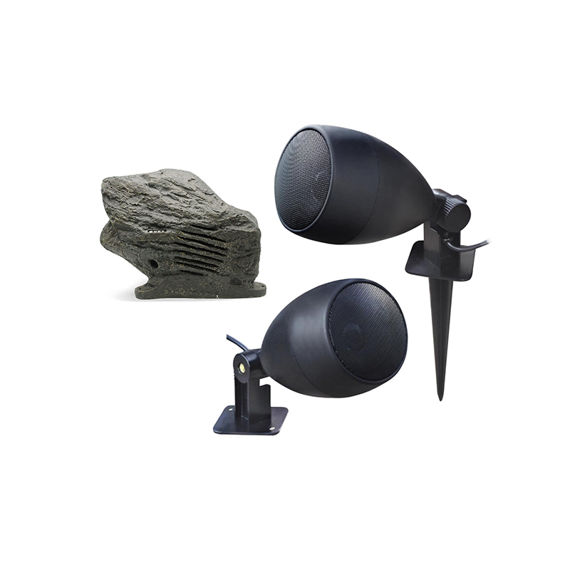 altavoces de jardin y exterior para aplicaciones de audio y megafon&iacute;a